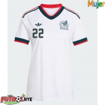 Camiseta México Hirving Lozano #22 Visitante Equipación para mujer Mundial 2026 manga corta